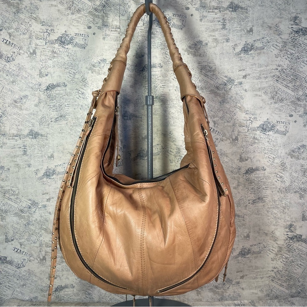 orYANY Jasmine Hobo Genuine Pebbled Leather Shoulder Bag Slouchy Designer Purse